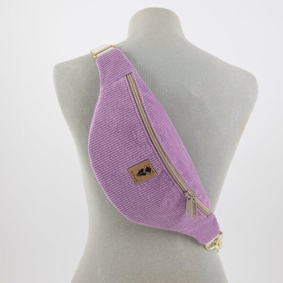 N.O.A.S. Handmade Lilac Hip Crossbody Bag Fanny Pack Medium - Picture 3 of 8